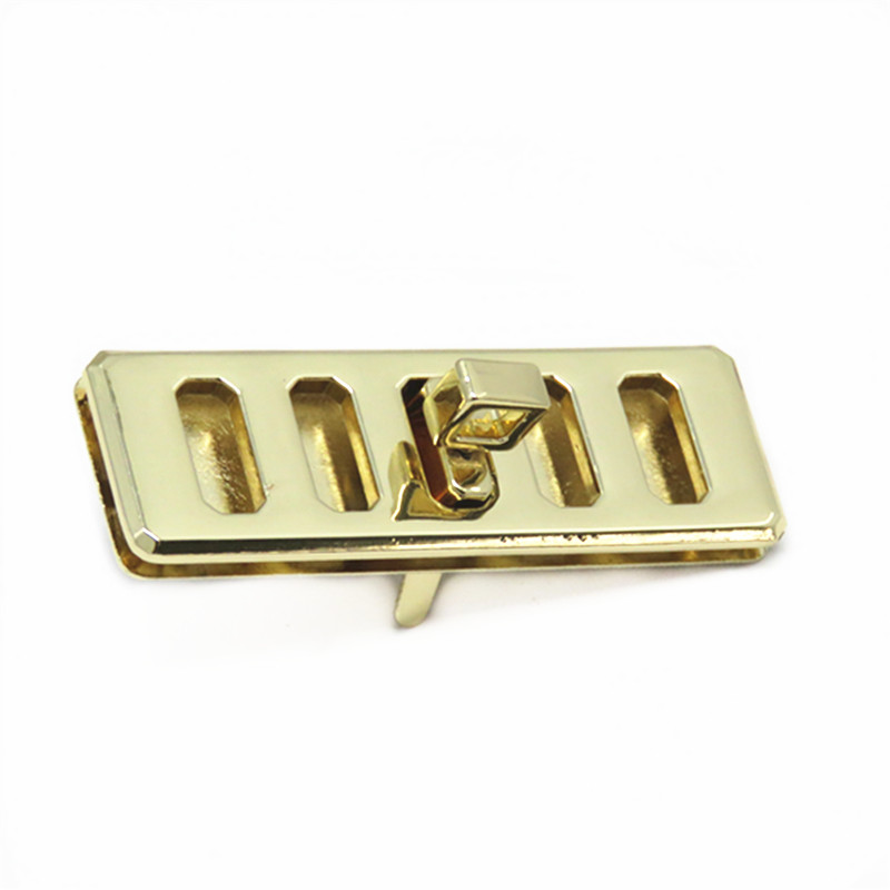 Gold Lock Metal Bag Buckle